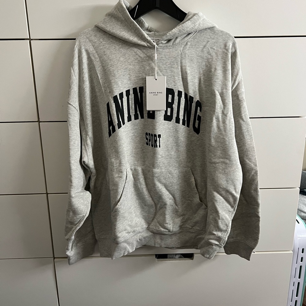 Anine Bing Gray Sweatshirt Classic Pullover Style